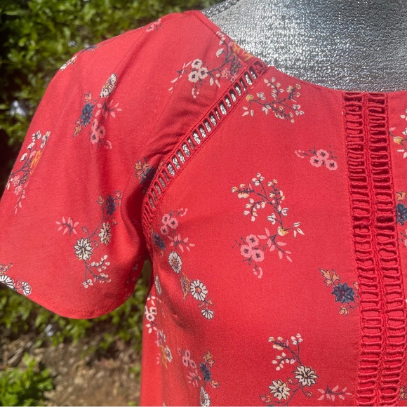 MODCLOTH whimsical wildflower short sleeve shift dress, floral - Picture 7 of 12